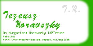 tezeusz moravszky business card